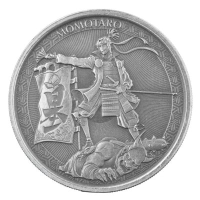 2020 (New) Samoa「MOMOTARO & ONI」ANIME Antique 99.99% Pure Silver 1 oz Coin