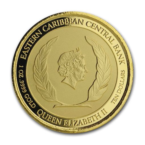 2020年 (新品) アンティグア・バーブーダ「 パイレーツ・海賊船・ラム酒 」純金 1オンス 金貨 - 画像 (2)