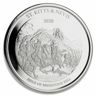 2020年 (新品) セントキッツ＆ネイビス「ブリムストーンヒルの包囲戦」純銀 1オンス 銀貨