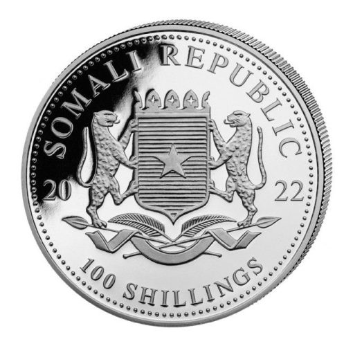 2022 (New) Africa Somalia Elephant 1 oz Silver Coin - Image 2