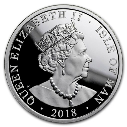 2018年 (新品) イギリス諸島「ノーブル」純銀 1オンス プルーフ 銀貨 - 画像 (2)