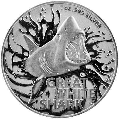 2021 (New) Australia Great White Shark 1 oz Pure Silver Coin