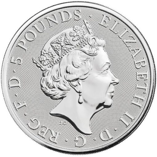 2021 (New) Great Britain Queens Beast The White Greyhound of Richmond Silver 2 oz Coin - Image 2