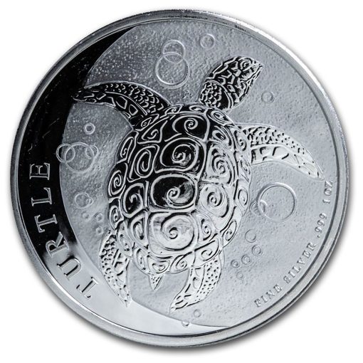 2020 (New) New Zealand Fiji Turtle Taku 1 oz $2 Pure Silver Coin