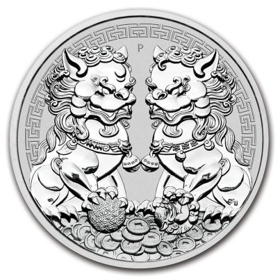 2020年 (新品) オーストラリア「ダブル 貔貅」純銀 1オンス 銀貨