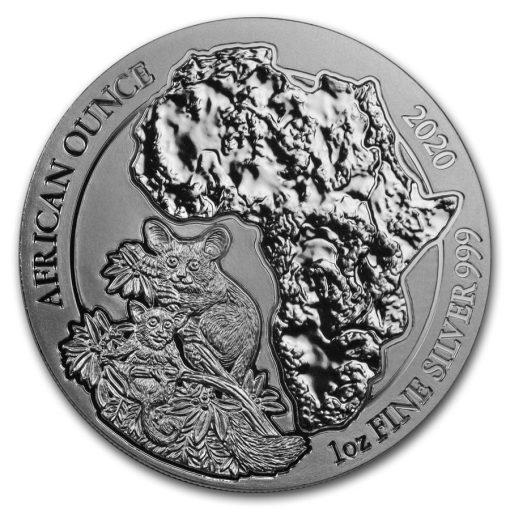 2020年 (新品) ルワンダ「ブッシュベイビー」純銀 1オンス 銀貨