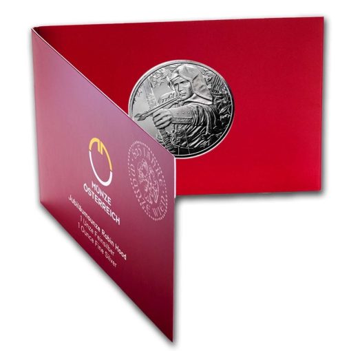 2019 (New) Austria Robin Hood 825 Year Anniversary 1 oz 99.9% Pure Silver Coin in Card