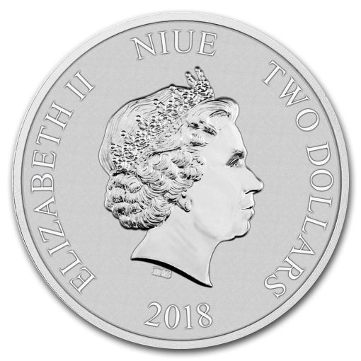 2018年 (新品) ニウエ「ディズニー・ミッキーマウス・特別 90年記念」純銀 1オンス 銀貨 - 画像 (2)