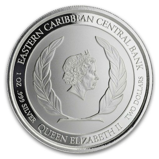 2019 (New) Caribbean St. Kitts & Nevis Pelican 1 oz .999 Silver Coin - Image 2