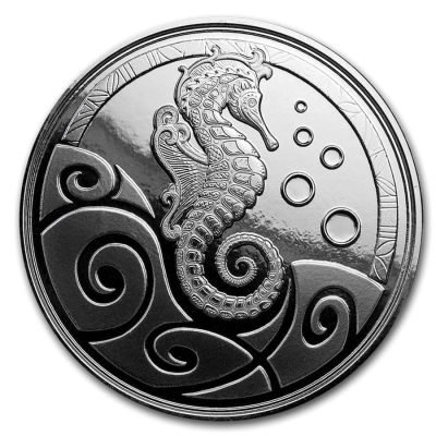 2019 (New) Samoa Seahorse 1 oz 99.9% Pure Silver Coin