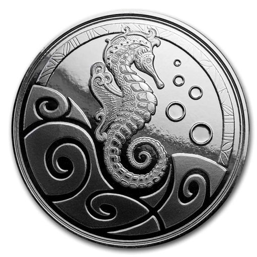 2019 (New) Samoa Seahorse 1 oz 99.9% Pure Silver Coin