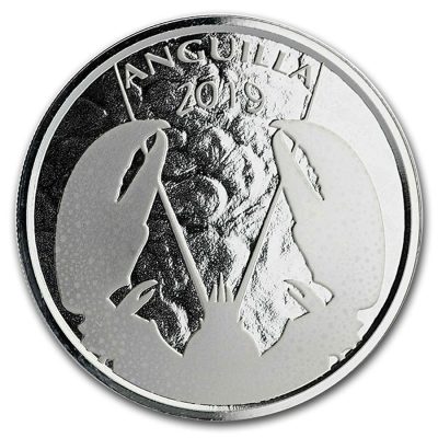 2019年 (新品) アンギラ「海老 オマール」純銀 1オンス 銀貨