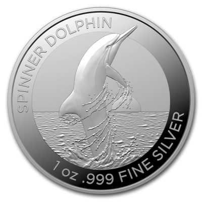 2020 (New) Australian Spinner Dolphin 1 oz Silver Coin