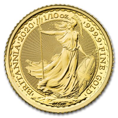 2020 (New) Great Britain 1/10 oz Britannia Gold Coin