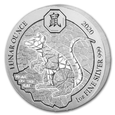 2020年 (新品) ルワンダ「干支 十二支・子年 鼠年」純銀 1 オンス 銀貨