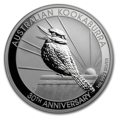 2020年 (新品) オーストラリア「クッカバラ・ワライカワセミ 30周年」純銀 1オンス 銀貨