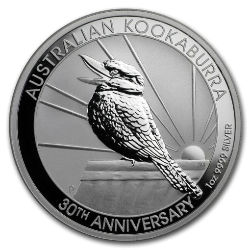 2020年 (新品) オーストラリア「クッカバラ・ワライカワセミ 30周年」純銀 1オンス 銀貨