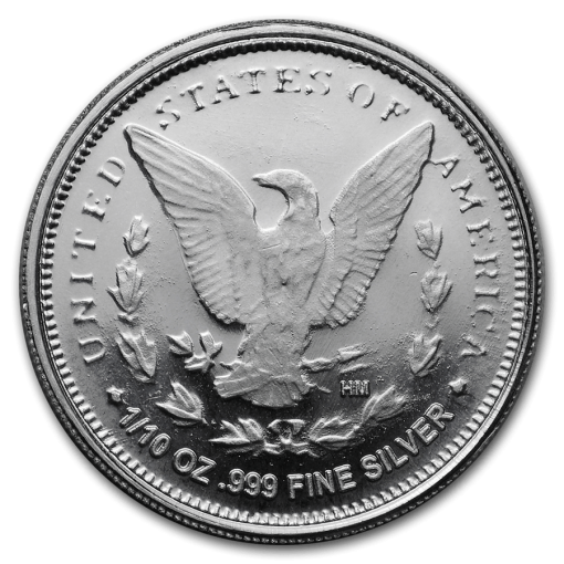 (New) 1/10 oz Pure .999 Silver USA Morgan Dollar Coin Replica - Image 2