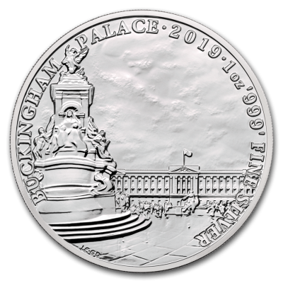 2019年 (新品) イギリス「ランドマーク・バッキンガム宮殿」純銀 1オンス 銀貨