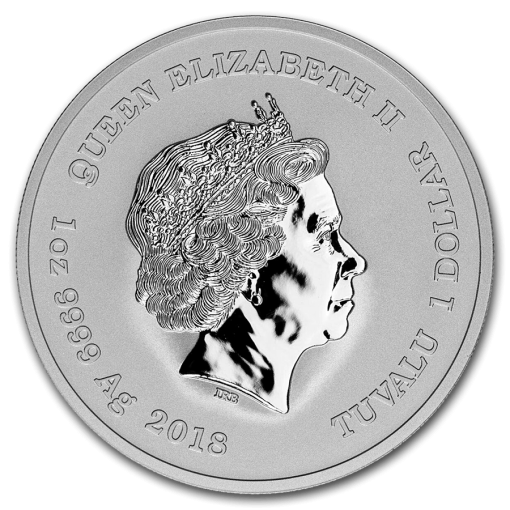 2018 (New) Tuvalu Marvel「Thor」$1 Silver .999 Coin 1 oz - Image 2