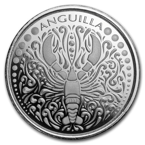 2018年 (新品) アンギラ「海老 オマール」純銀 1オンス 銀貨