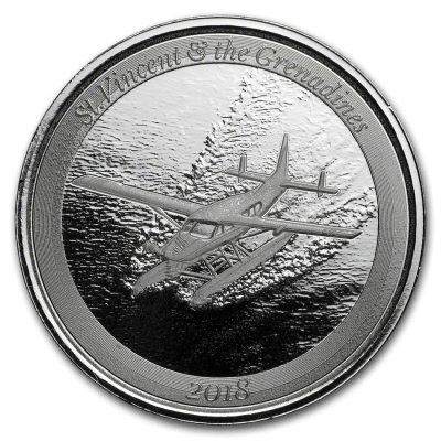 2018 (New) St. Vincent & The Grenadines Seaplane 1 oz .999 Silver Coin