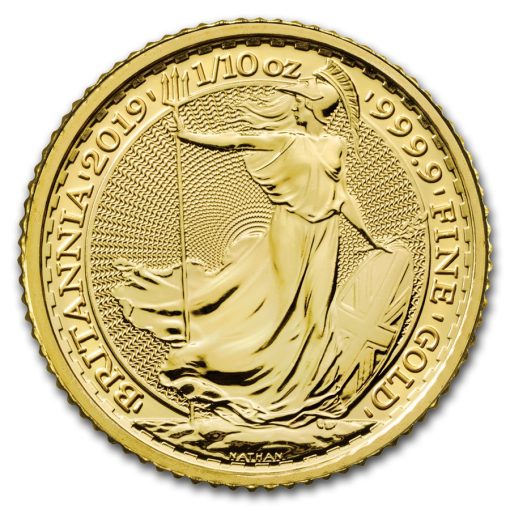 2019年 (新品) イギリス「ブリタニア」純金 1/10オンス 金貨