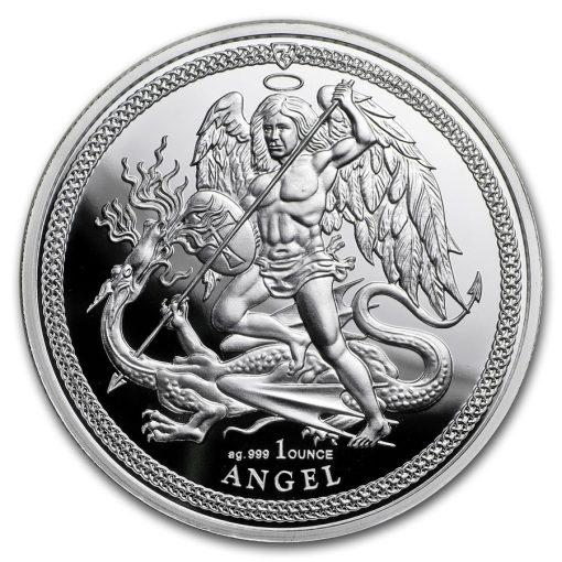 2018 (New) Archangel Michael British Isle 1 oz Silver Coin in Capsule