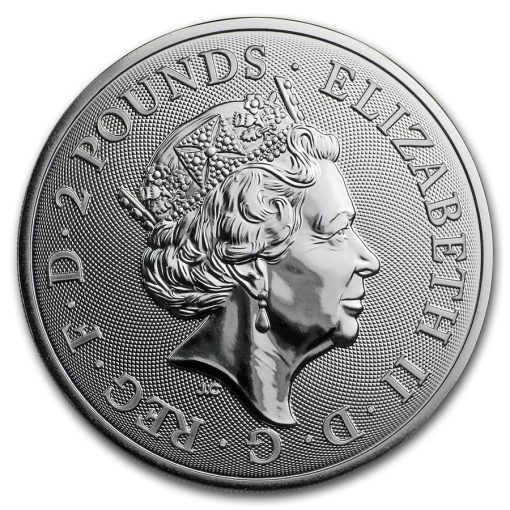 2019年 (新品) イギリス「干支 十二支・亥年 豬年」純銀 1オンス 銀貨 - 画像 (2)