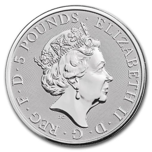 2019 (New) Great Britain Queen's Beast The Falcon Silver 2 oz Coin - Image 2