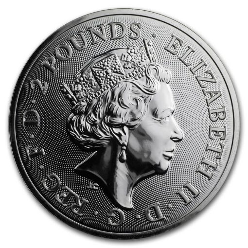 2018年 (新品) イギリス「ドラゴン 龍・ウェールズ 中国」純銀 1 オンス 銀貨 - 画像 (2)
