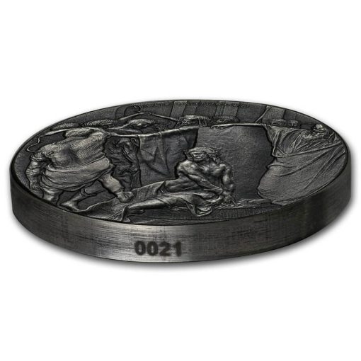 2018 (New) Bible Series Jesus Scourged 2 oz Silver 62.2g Coin - Image 3