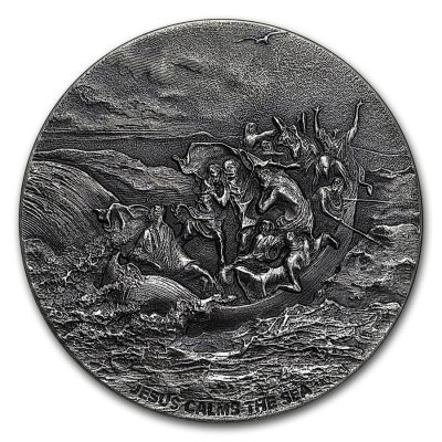 2017 (New) Bible Series Jesus Calms the Sea 2 oz Silver 62.2g Coin