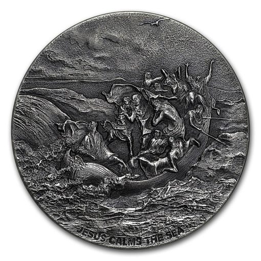 2017 (New) Bible Series Jesus Calms the Sea 2 oz Silver 62.2g Coin
