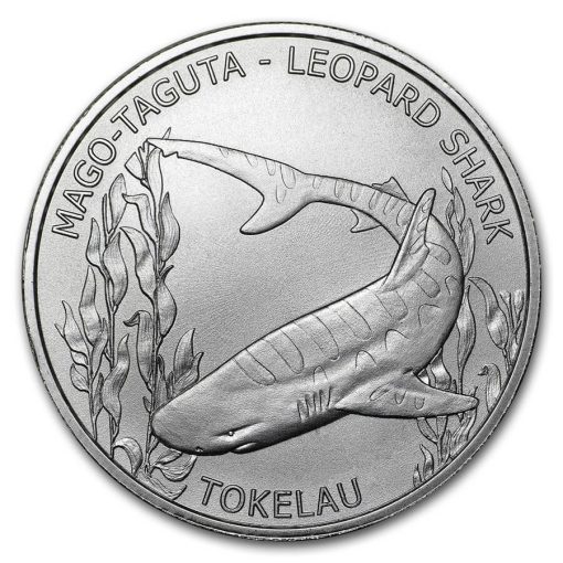 2018 (New) Tokelau $5 Leopard Shark 1 oz Silver Coin