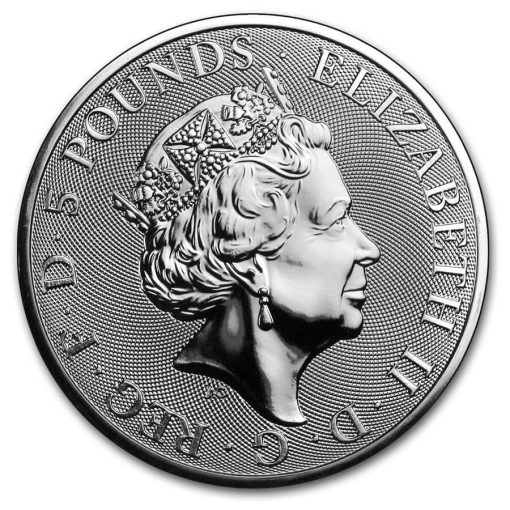 2018年 (新品) イギリス「クィーンズ ビースト・クラレンスの黒い雄牛」純銀 2オンス 銀貨 - 画像 (2)