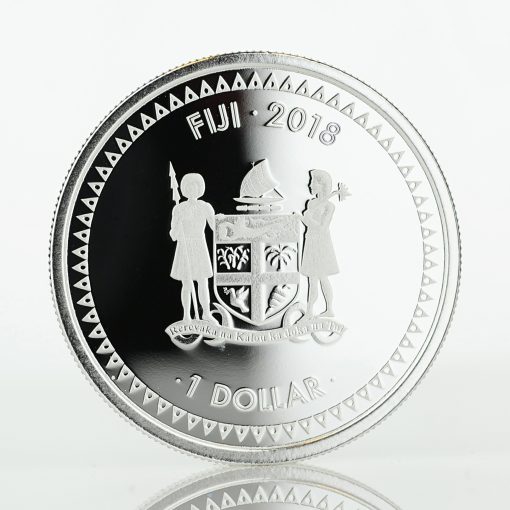 2018年 (新品)  フィジー「 マーメイド・人魚 」1オンス 純銀 カラープルーフ 銀貨 - 画像 (2)