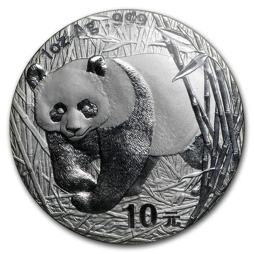 2002 (New) Chinese Panda in Capsule 1 oz Silver Coin