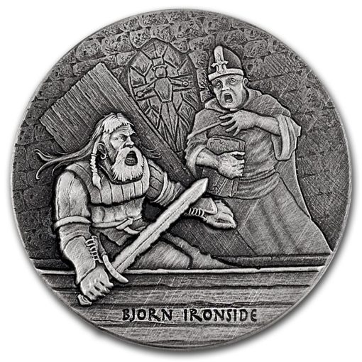 2016 (New) Viking Series [ Björn Ironside ] 2 oz Silver 62.2g Coin