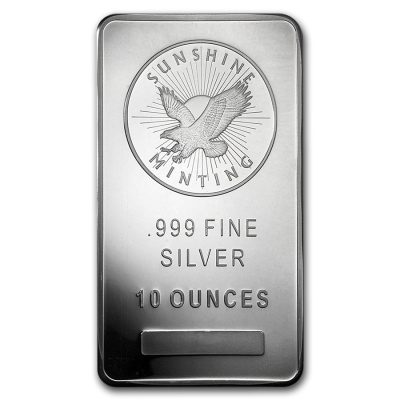 (New) USA Sunshine Mint Pure Silver 10 oz Bar