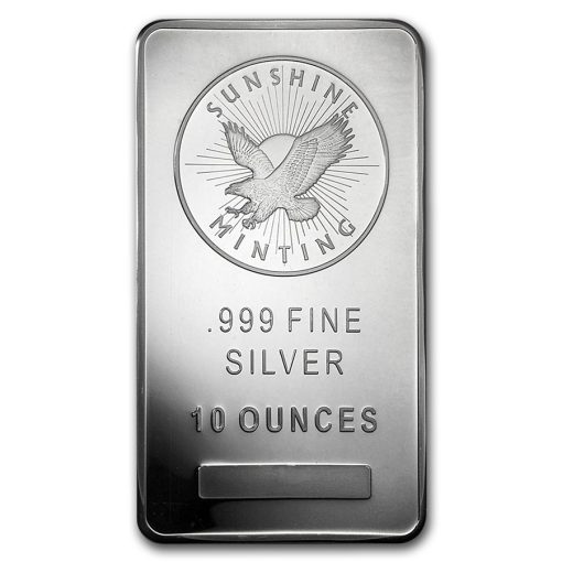(New) USA Sunshine Mint Pure Silver 10 oz Bar