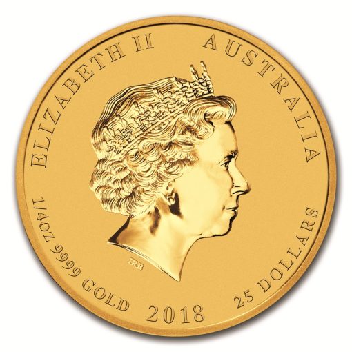 2018 (New) Australia 1/4 oz 24K Gold Year of the Dog Lunar in Capsule - Image 2