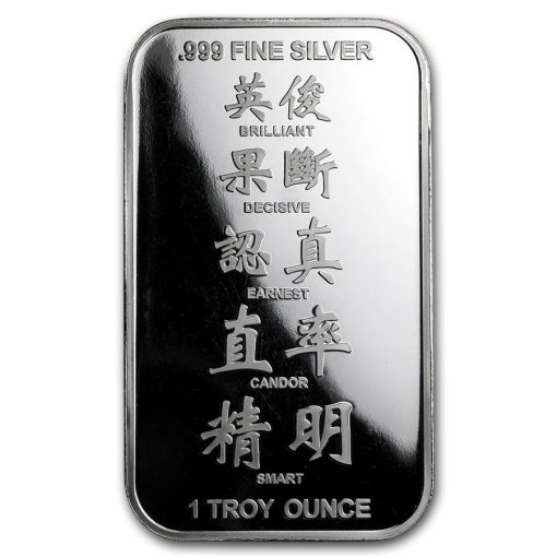 2017 (New) Pure .999 Silver Year of the Rooster Lunar Bar 1 oz・1 Bar - Image 2