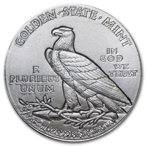 (New) 1/10 oz Pure .999 Silver 1929 Indian Eagle Medal Coin Replica・1 - Image 2