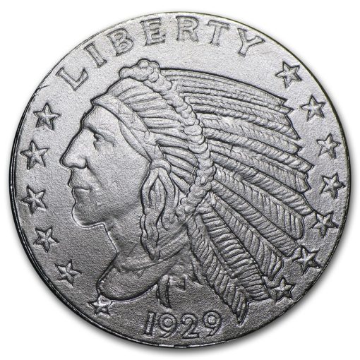 (New) 1/10 oz Pure .999 Silver 1929 Indian Eagle Medal Coin Replica・1