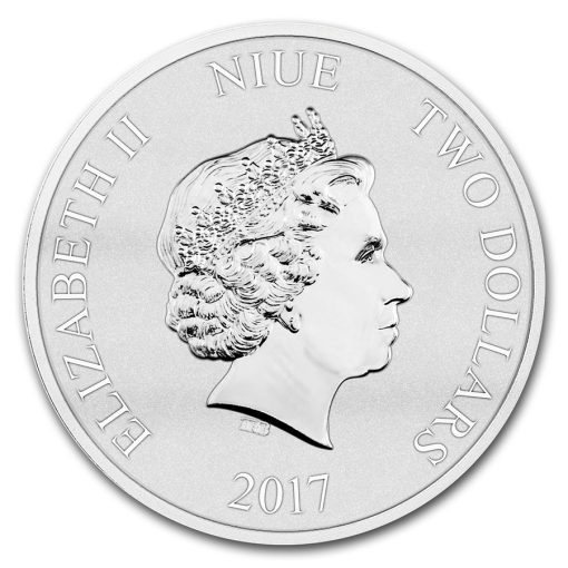 2017 (New)「Steamboat Willy」Disney Mickey Mouse $2 Niue 1 oz Silver Coin - Image 2