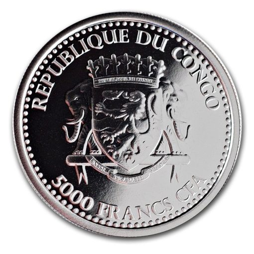 2016 (New) Africa Congo Silverback Gorilla 1 oz 31.1 Silver Coin Color Proof - Image 3