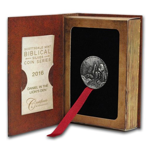 2016 (New) Bible Series Daniel in the Lions Den 2 oz Silver 62.2g Coin - Image 4