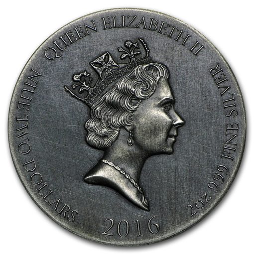 2016 (New) Bible Series Daniel in the Lions Den 2 oz Silver 62.2g Coin - Image 2