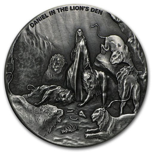 2016 (New) Bible Series Daniel in the Lions Den 2 oz Silver 62.2g Coin